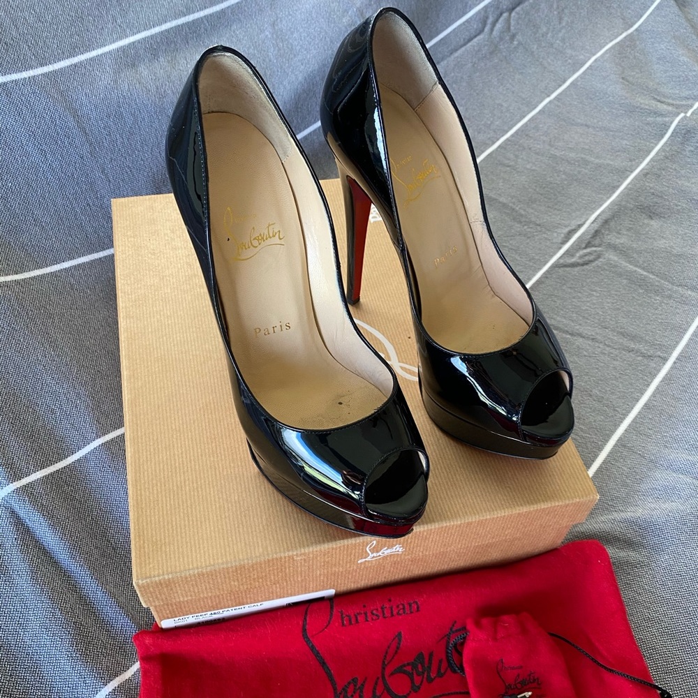Christian Louboutin Lady Peep 150 Patent Calf